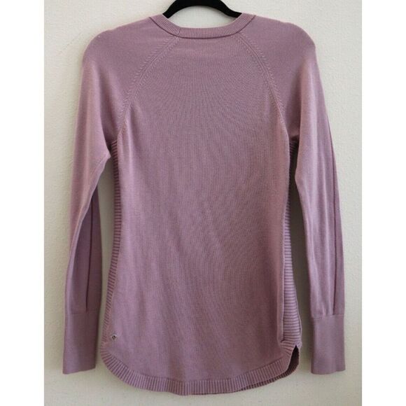 Lululemon W3BQMS Women's Sz 4 Antionette Fig Hello Aloe Fitted Pullover - Picture 2 of 8